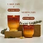 M&SENSE 9.88oz Natural Soy Wax Jar Candle with Wooden Wick | Caramel Pumpkin Latte Scent | 55-Hour