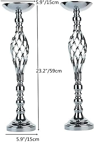 Twist Candleholder Stands & Metal Centerpieces for Reception Tables - Wedding Flower Arrangement