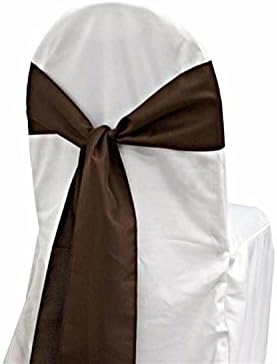 MDS Pack of 200 PCS Satin Chair Sashes Charmeuse Sateen Dining Chair Bows Ribbon Ties Back Sash for