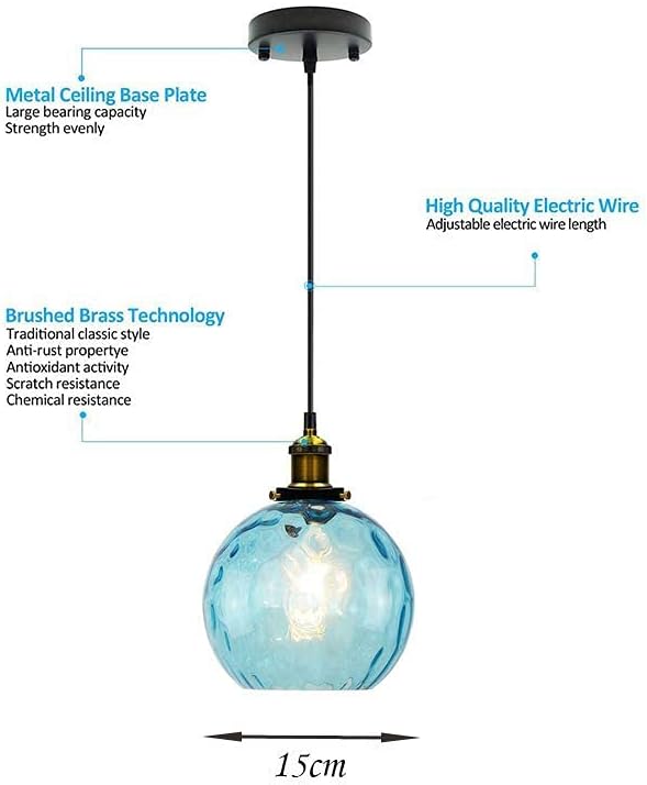 Pendant Light Shade Industrial Hanging Lights Fixtures Ceiling Outdoor Pendant Lighting for Kitchen