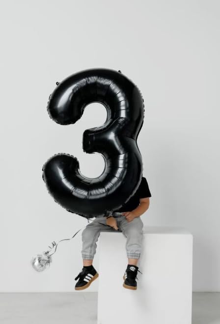 40 Inch Black 23 Large Number Balloon, 23 32 Black Birthday Party Decorations, Numbers 23 32 Foil