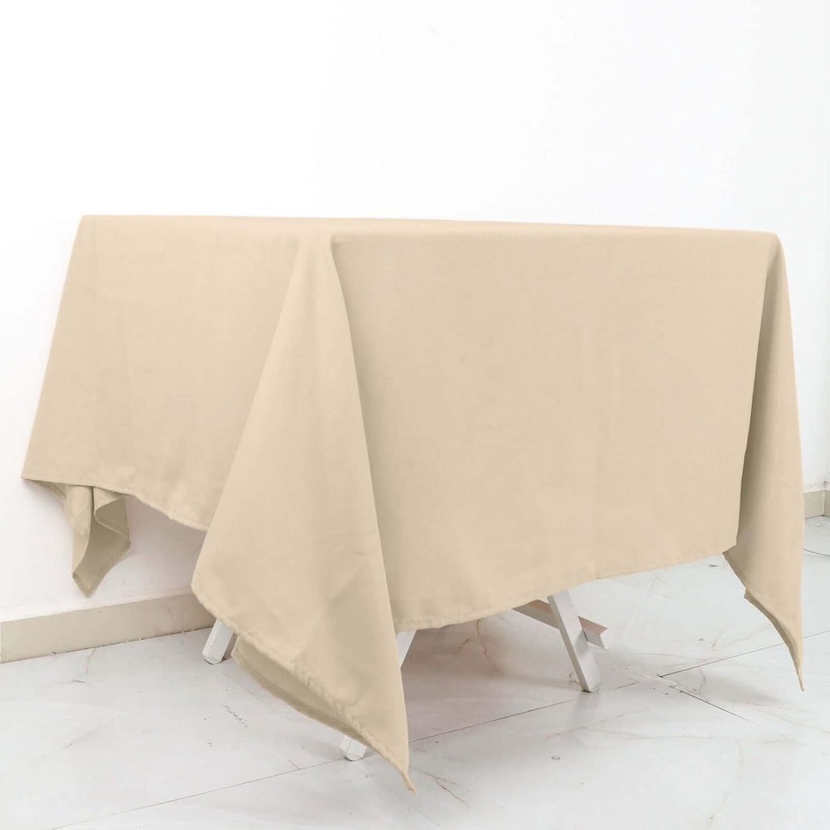 Efavormart 70" Square Linens Nude Wholesale Linens Polyester Square Linen Tablecloth for Wedding