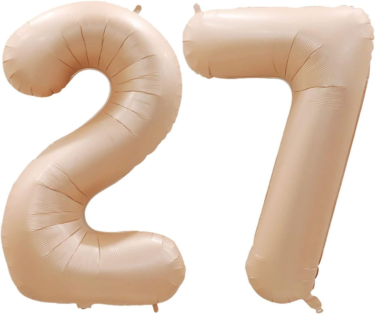 GOER Number 27 Balloons for 27th Birthday Party Decorations,42 Inch Jumbo Foil Helium 72 Balloons
