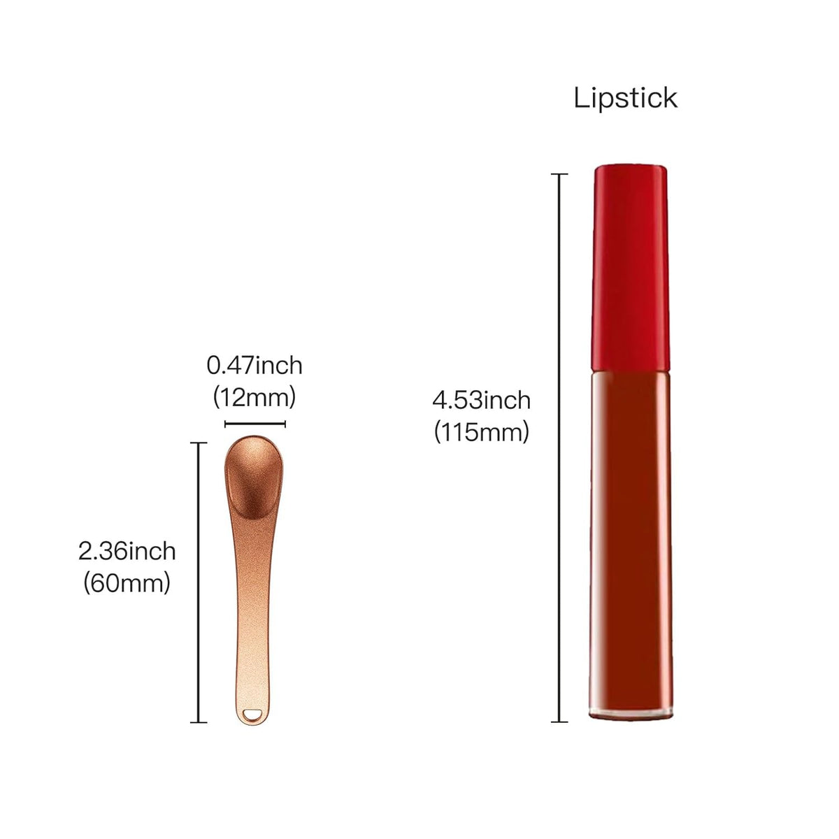 Tekson 6 Pieces Metal Cosmetic Skincare Spatula, Mini Mask facial Reusable Scoop, Makeup Beauty