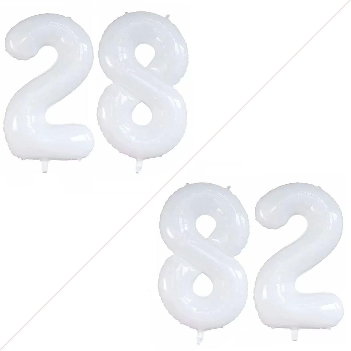 GOER Number 28 Balloons for 28th Birthday Party Decorations,42 Inch Jumbo Foil Helium 82 Balloons