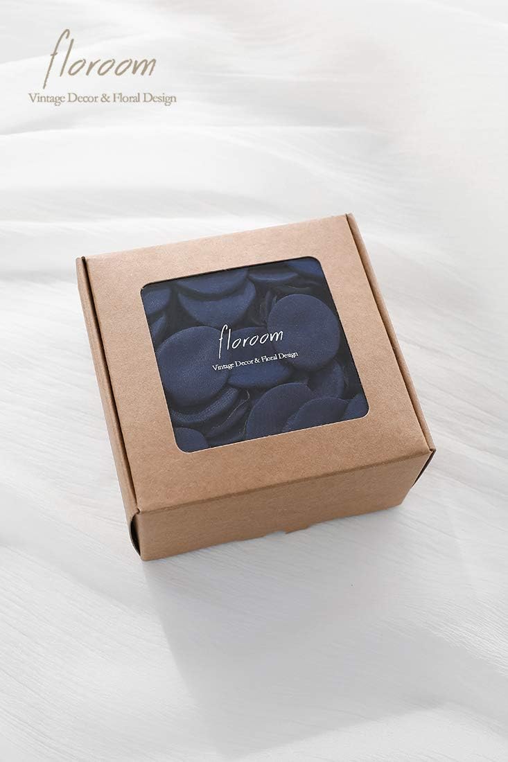 Floroom 300pcs Rose Petals Navy Blue Faux Silk Flower Petals for Wedding Flower Girl Basket Aisle
