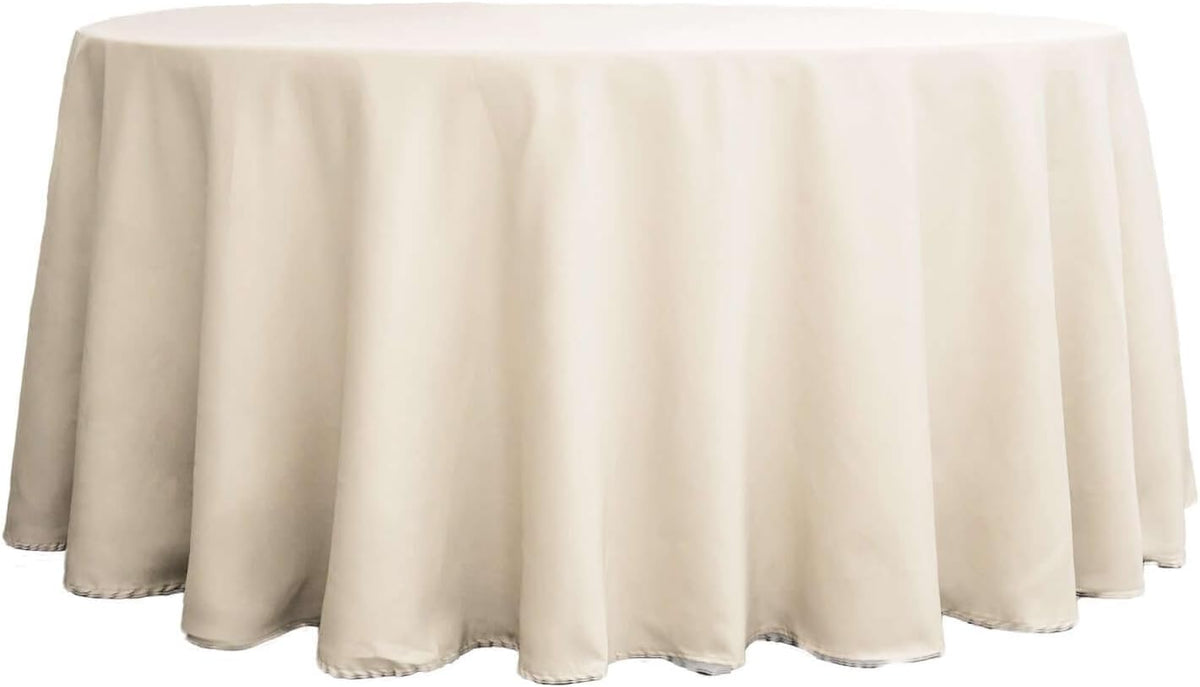 Efavormart Round Tablecloth, 120 Inch Stain & Wrinkle Resistant Washable Table Cloth, Decorative