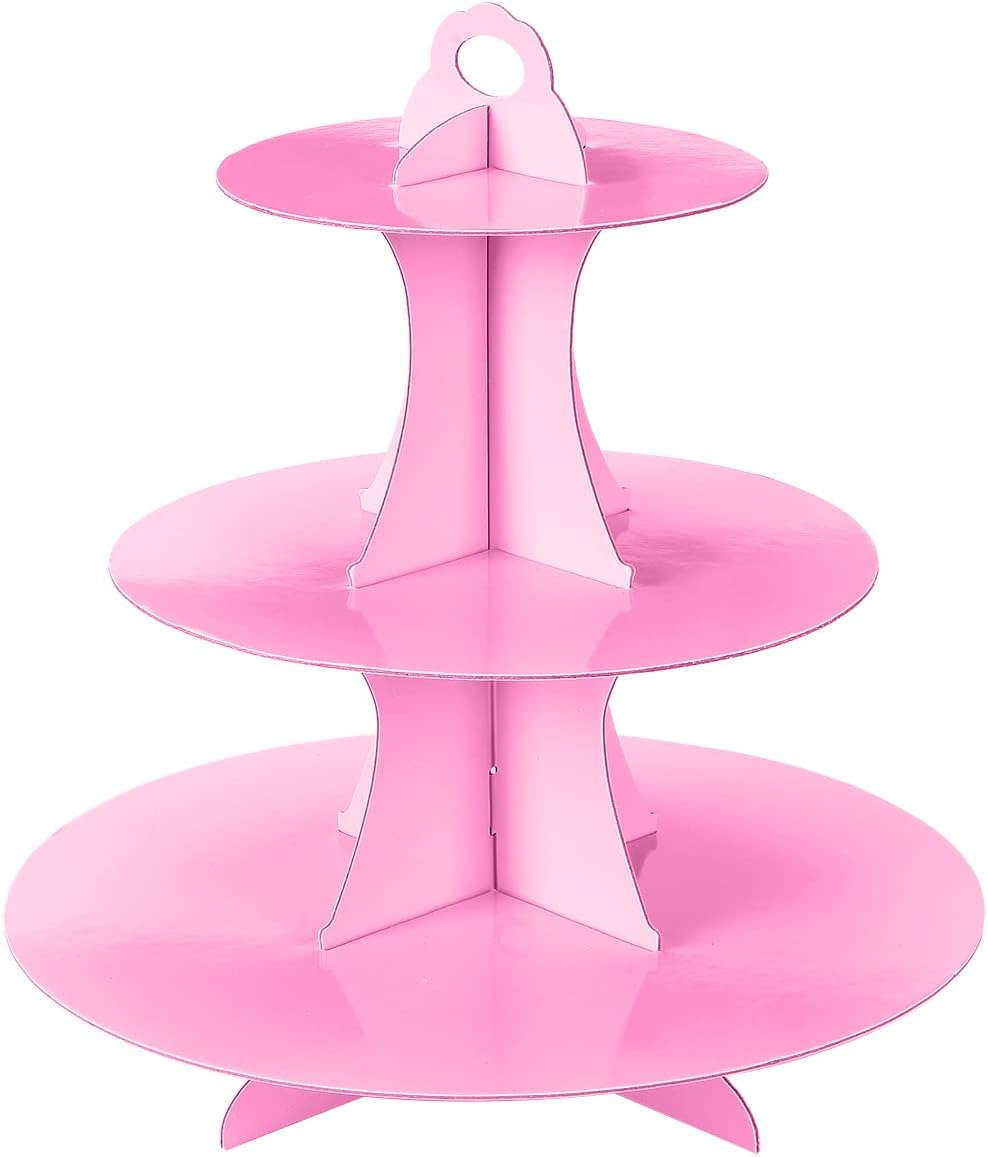 3-Tier Cupcake Stand, Cake Stand holder, Tiered DIY Cupcake Stand Tower for Dessert Table Displays