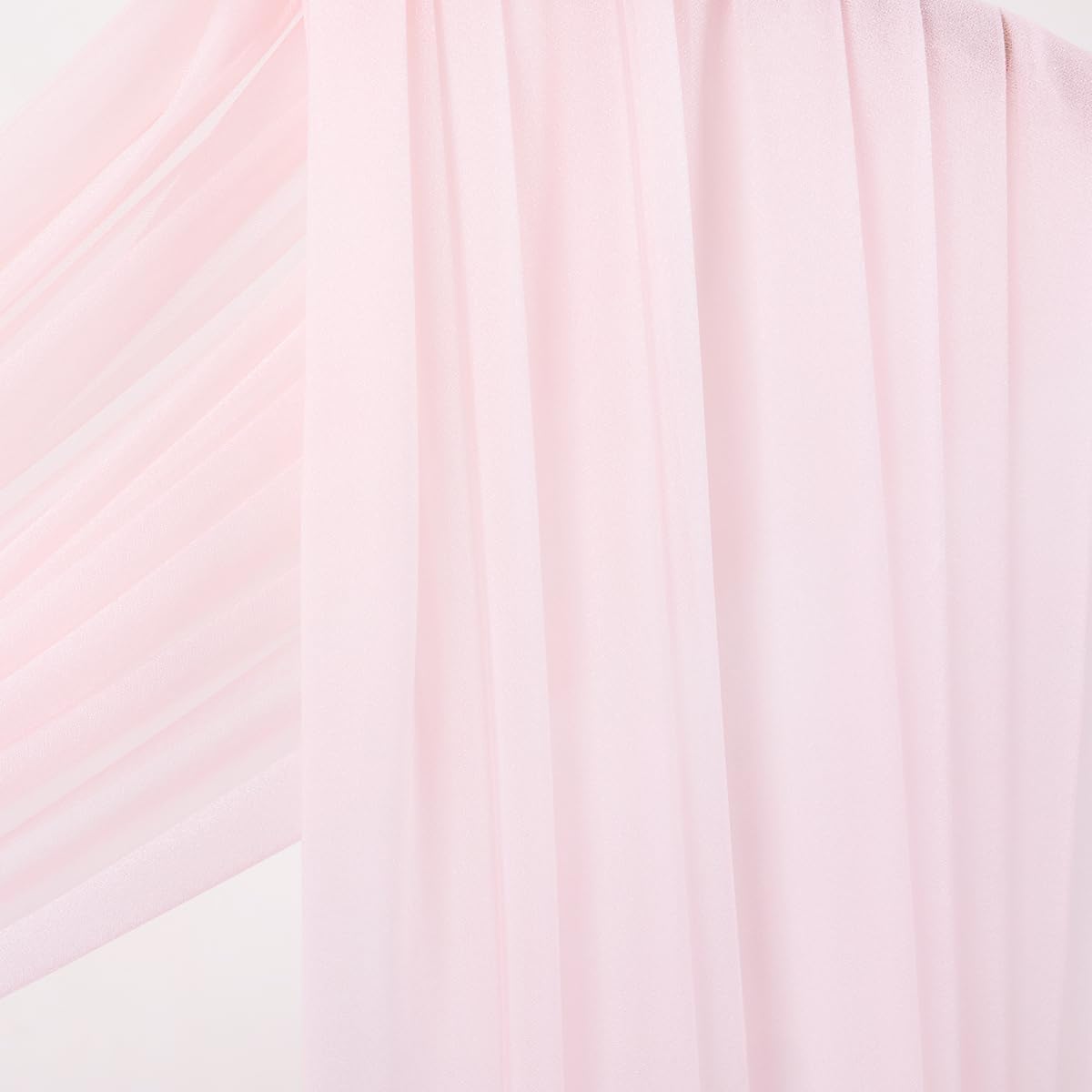 Socomi Blush Pink Wedding Arch Draping Fabric 29" x 20Ft 4 Panels Sheer Outdoor Curtain Drapes