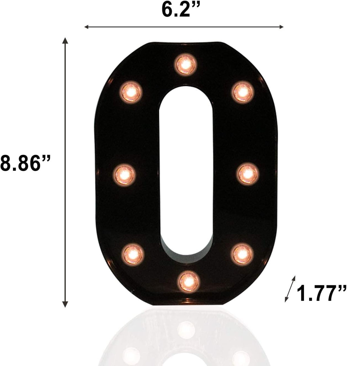 Light Up Black Alphabet Marquee Number Sign LED Marquee Number Lights Sign for Night Light Home Bar