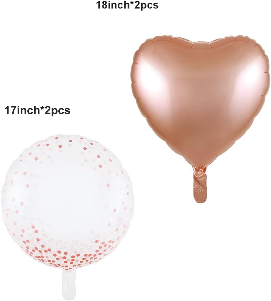 Crown Balloons Pack Of 5 Foil Mylar Helium Balloons For Quinceanera Party Decorations in Rose Gold