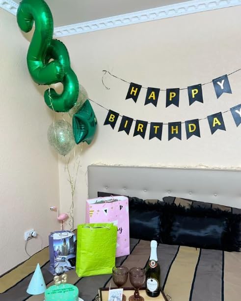 Green 40 Inch 30 Number Balloons, Balloon Decorations for 30 Birthday, Foil Giant 30 Birthday