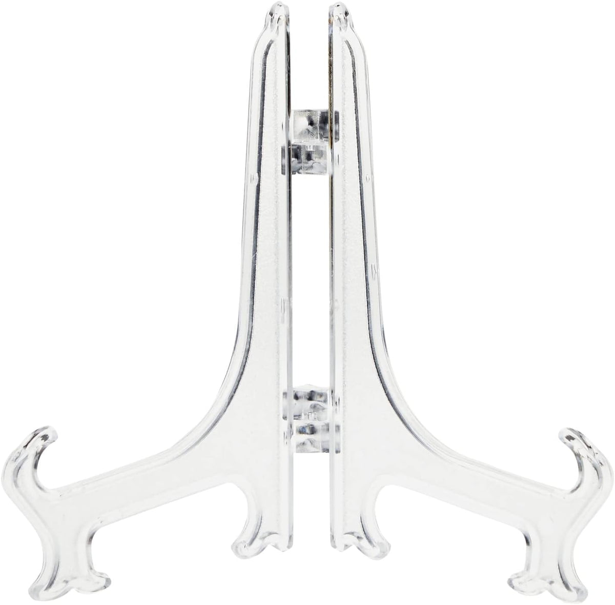 Juvale Mini Clear Acrylic Easel Stands - 24-Pack, 5.3-Inch, Clear Plastic - Mini Easel Sign Stand &