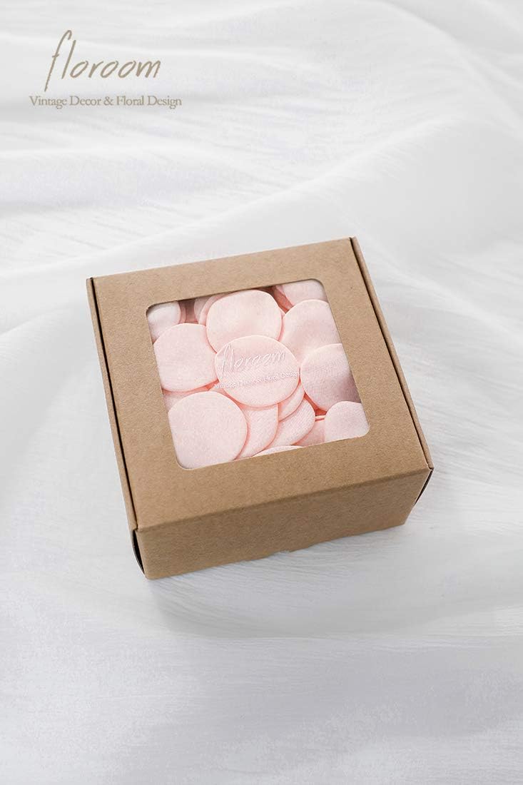 Floroom 300pcs Rose Petals Blush Faux Silk Flower Petals for Wedding Flower Girl Basket Pink Aisle