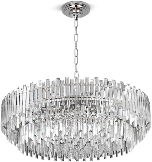 Crystal Chandelier Lighting 39'' for Dining Rooms Bedroom Foyer Entryway Ceiling Hanging Pendant