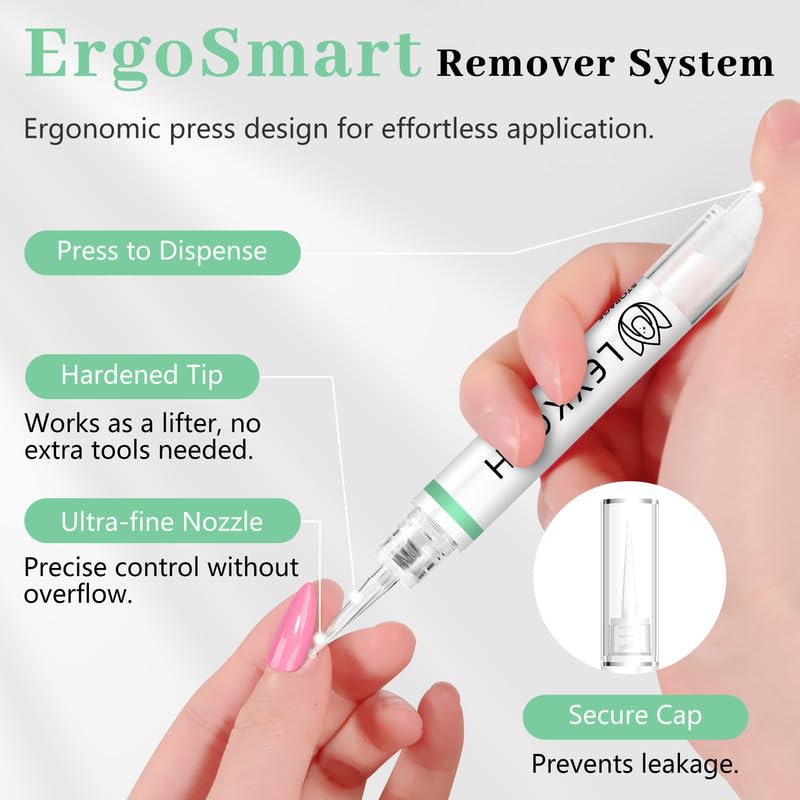 Nail Glue Remover for Press on Nails, 2025 Upgraded 2 In 1 Stick & Remover Pen Design, Not for Gel