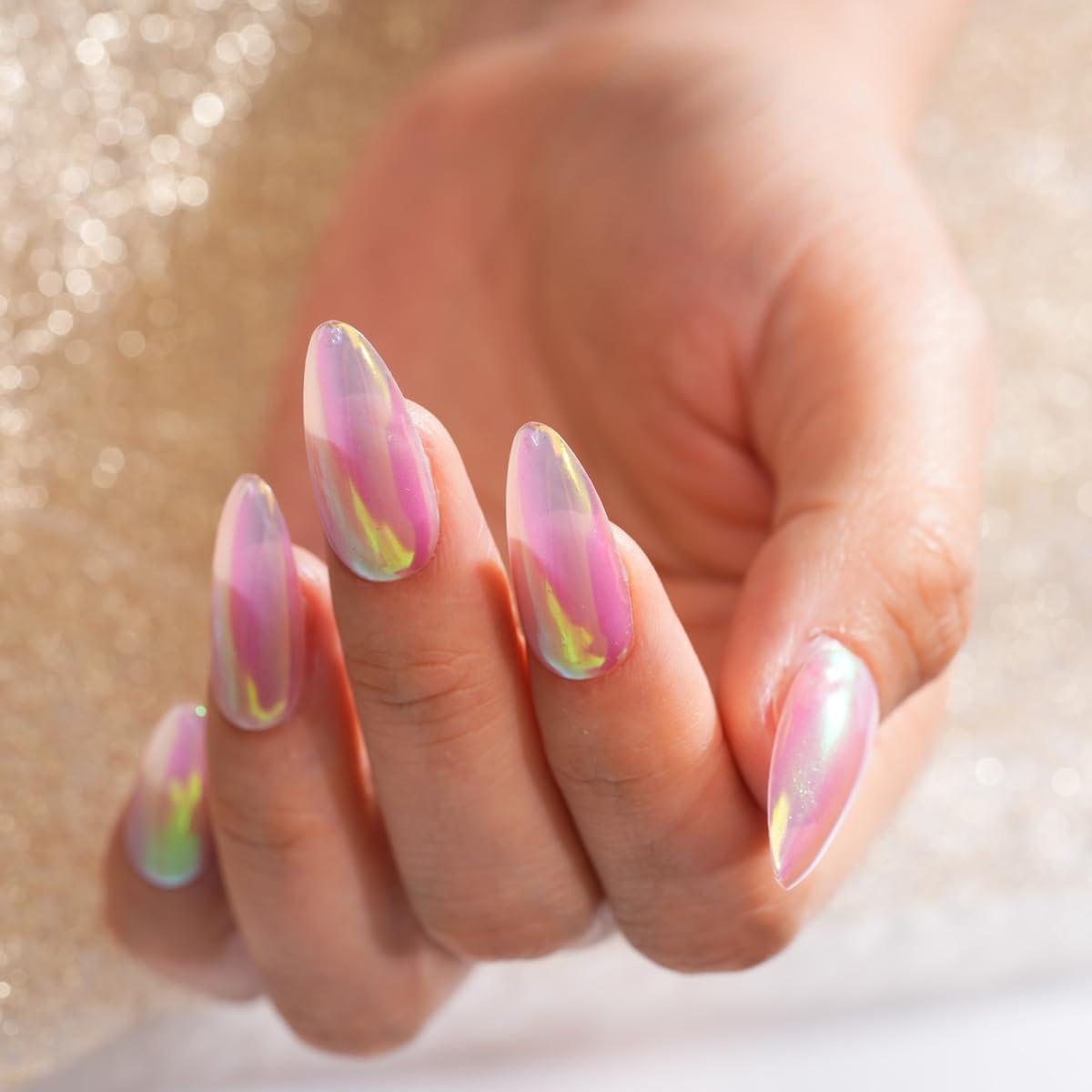 Pretty Diva Aurora Chrome Nail Powder, Unicorn Mermaid Chrome Powder Aurora Nail Powder Pigment