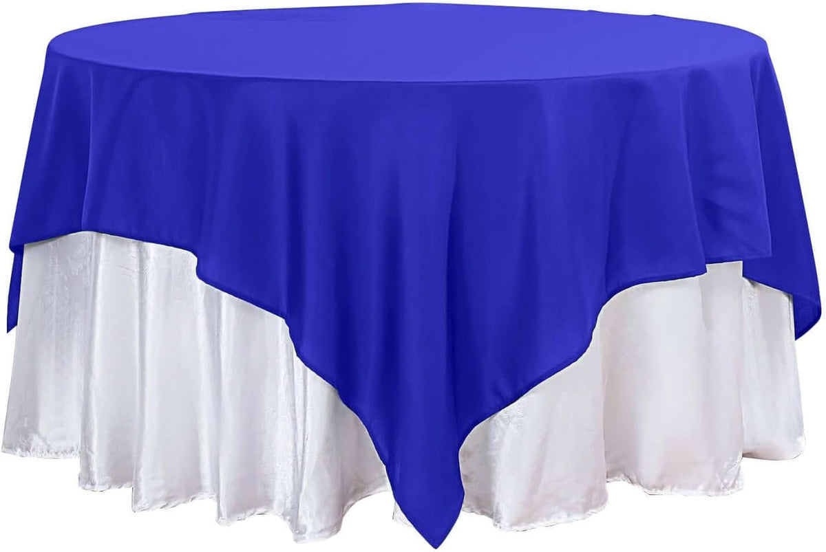 Efavormart 90" Royal Blue Wholesale Linens Polyester Square Linen Tablecloth for Kitchen Dining