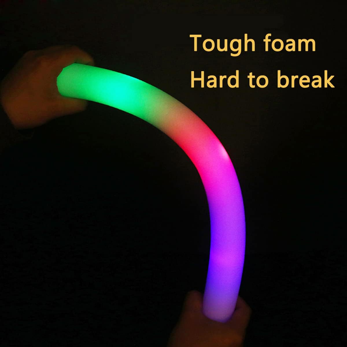 Foam Glow Sticks-192 PCS Light up Sticks Party Favor Glow in The Dark Party Supplies with 3 Modes