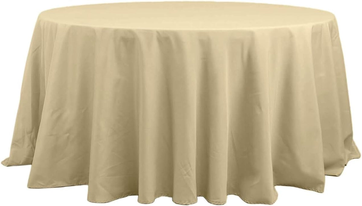Efavormart Round Tablecloth, 132 Inch Stain & Wrinkle Resistant Washable Table Cloth, Decorative