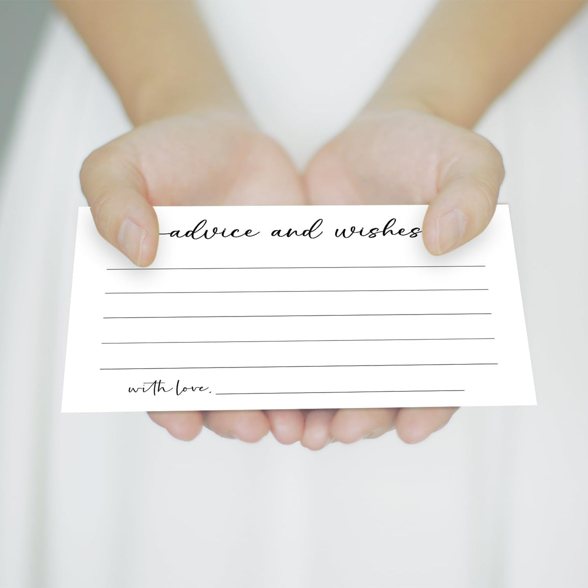 White Advice and Wishes Card, Advice Cards for The Bride and Groom, Bridal Shower,Wedding or Baby
