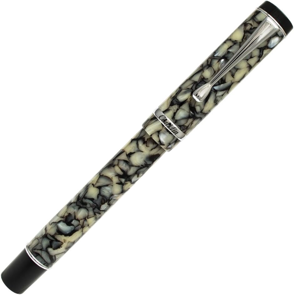 Conklin Duragraph Fountain Pen Cracked Ice - Fine Nib, Luxury Writing Instrument, Premium Resin