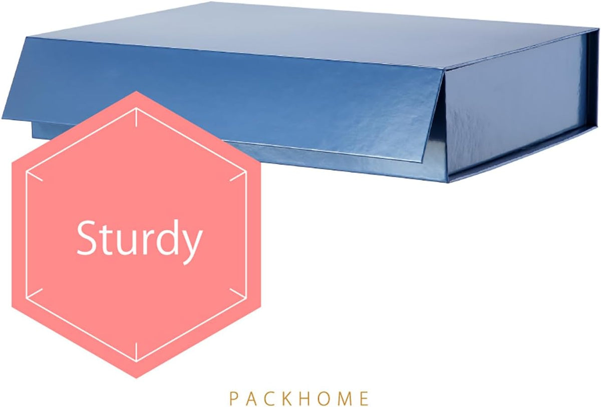 PACKHOME Gift Box 11.5x8x2.5 Inches, Sturdy Shirt Box with Magnetic Lid for Multiple Occasions