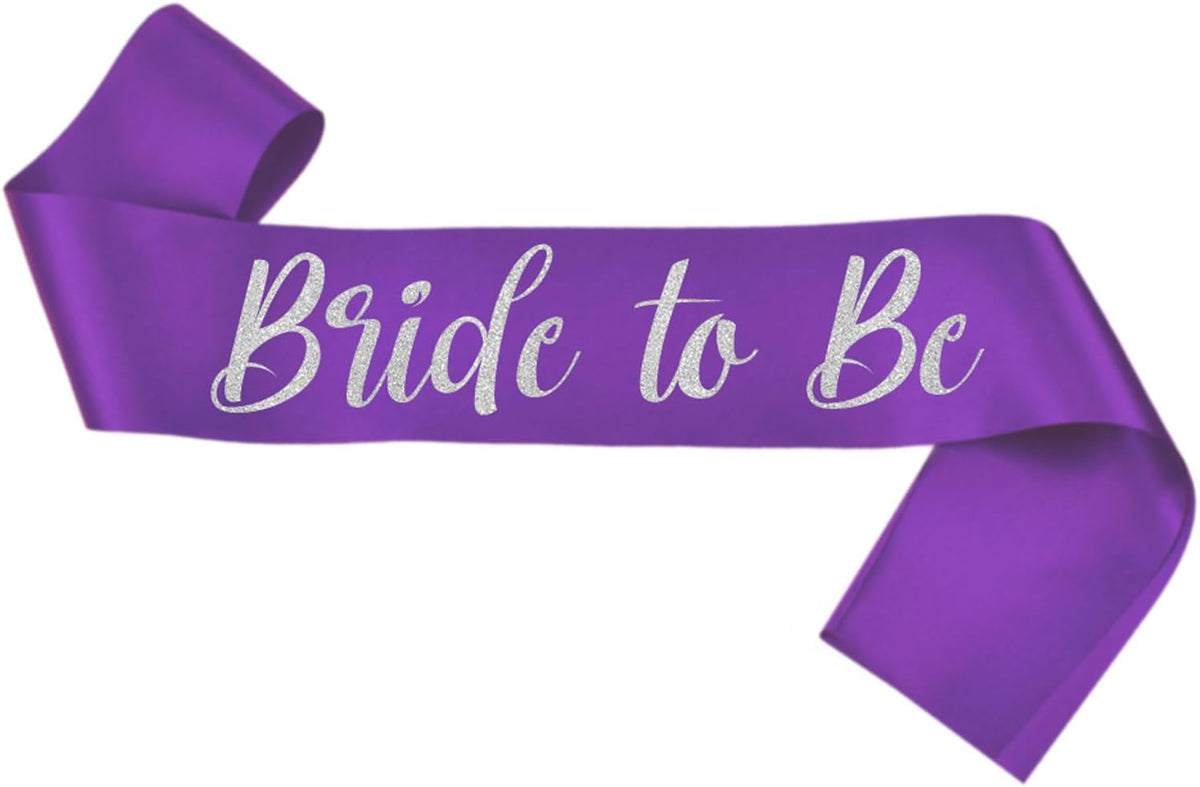 Bride to Be Sash Purple, Bride Sash Bachelorette Party Bridal Shower Sashes Bachelor Decorations