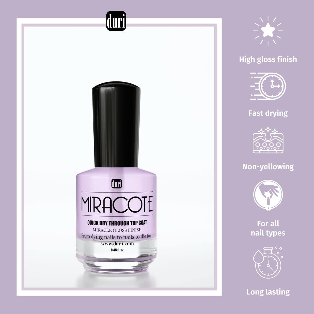 duri Rejuvacote 1 Original Maximum Strength Nail Growth System Base, Top Coat and Miracote Quick