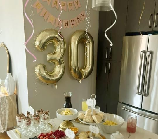 Champagne Gold 40 Inch 0 Number Balloons, 0 Decorations for 10 20 30 40 50 60 70 80 90 100