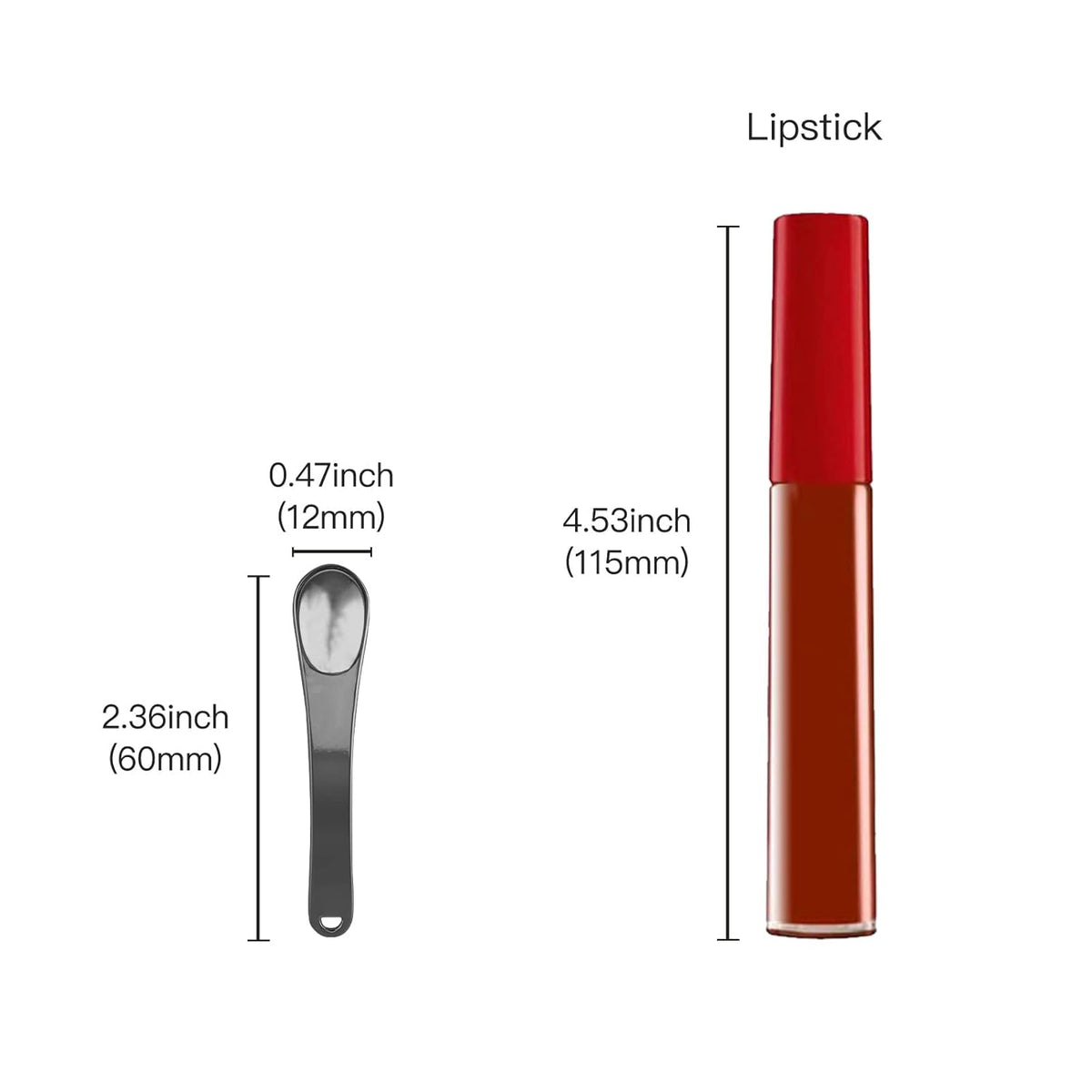 Tekson 6 Pieces Metal Cosmetic Skincare Spatula, Mini Mask facial Reusable Scoop, Makeup Beauty