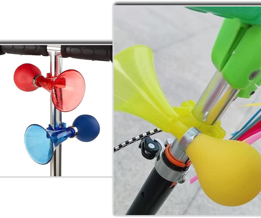 3 Pcs Bike Horn Kids Air Horn Clown Horn Hand Held Plastic Scooter Bicycle Bell for Cart Kids Boys