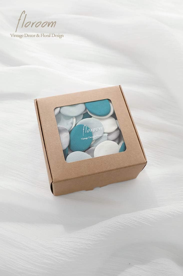 Floroom 300pcs Rose Petals Teal Green Faux Silk Flower Petals for Wedding Flower Girl Basket Aisle