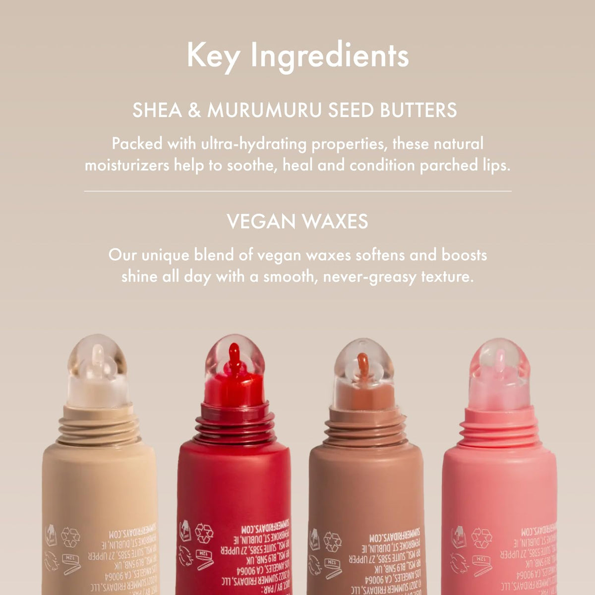 Summer Fridays Tinted Lip Butter Balm - Conditioning Vegan Lip Balm for Instant Moisture, Shine &