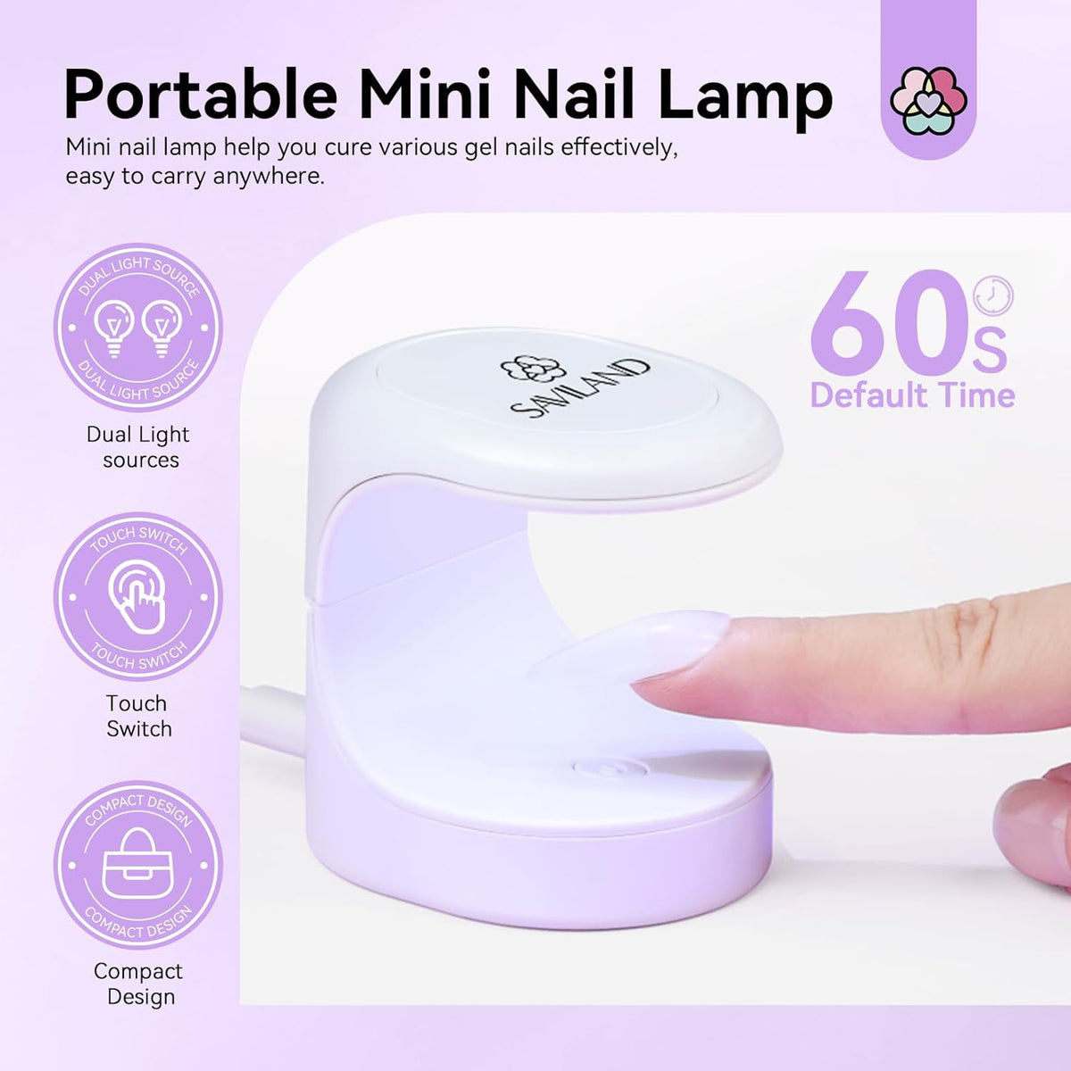 SAVILAND Gel Nail X Kit Short Square - Nail Drill Kit 500 PCS Natural False Nail Tips For Press On