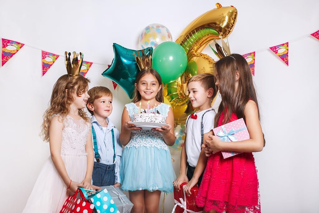 40 Inch Gold Mylar Foil Number 6 Birthday Balloon, Digital Balloons for 6 16 Boy Girl Party