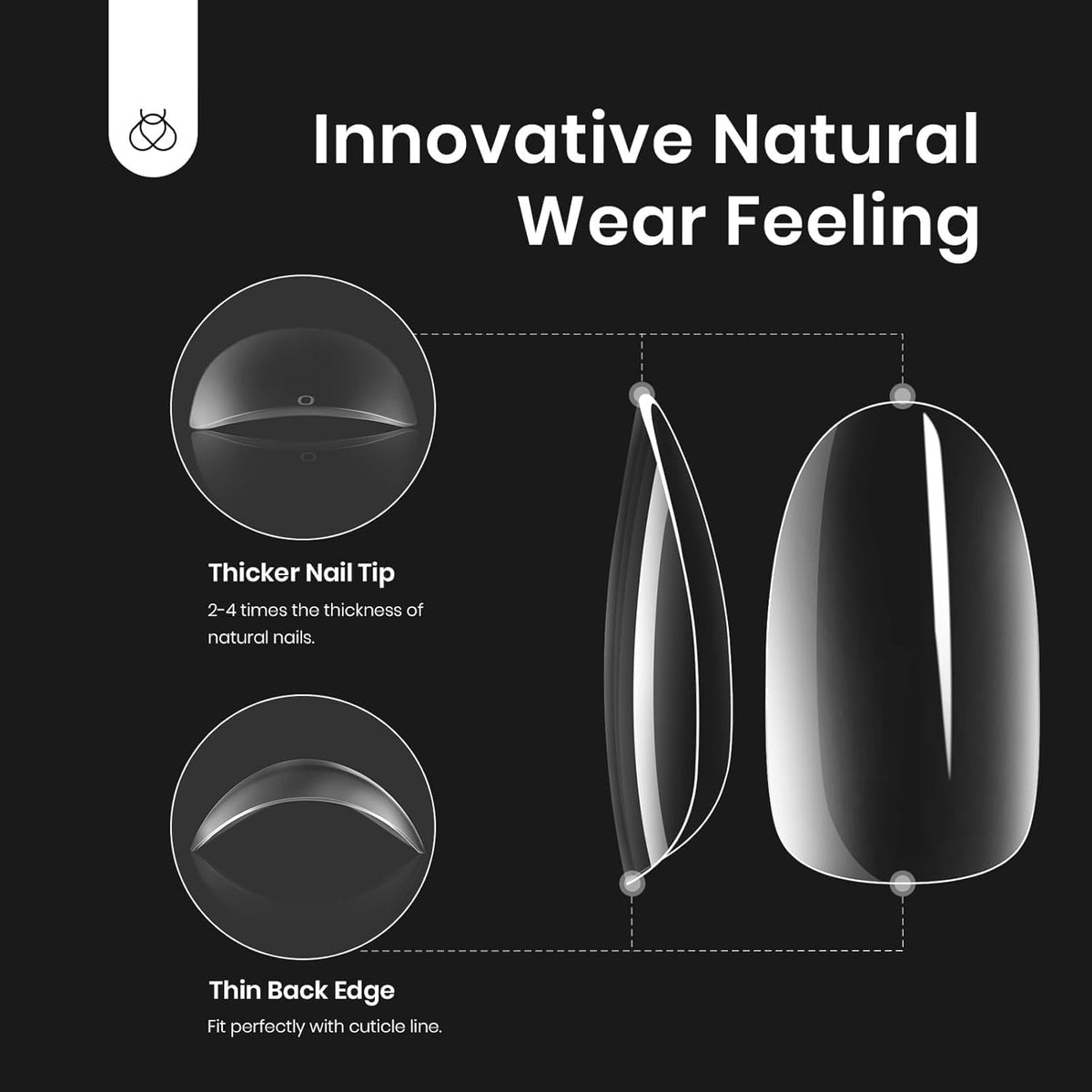 Beetles Nail Tips 240 Pcs Short Oval Nail Kit 5 In 1 Nail Glue Base Gel Uv Led Lamp Press on Nails