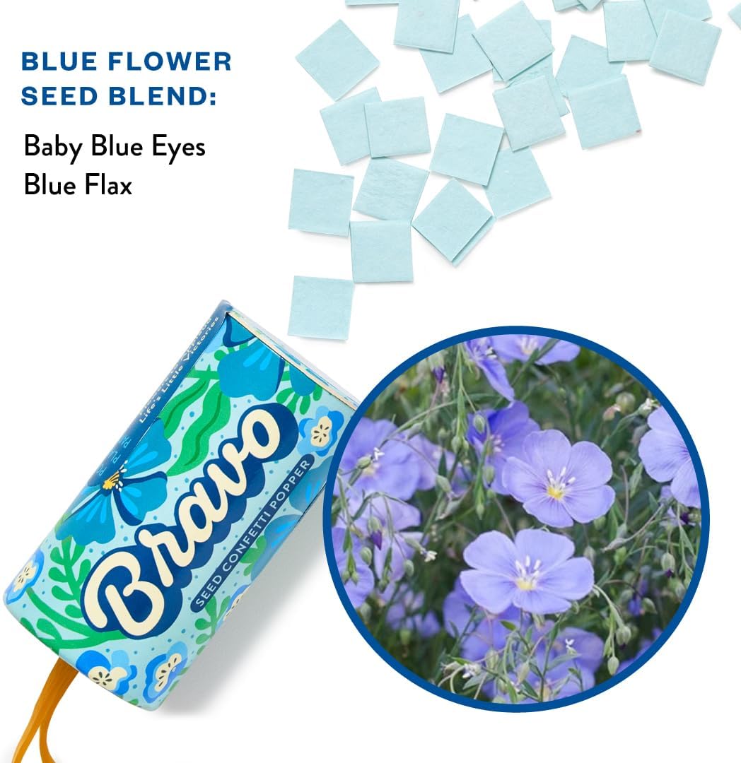 Modern Sprout Plantable Seed Paper Confetti Poppers Refill Packs (12 Pack/100pc) - Plastic-Free