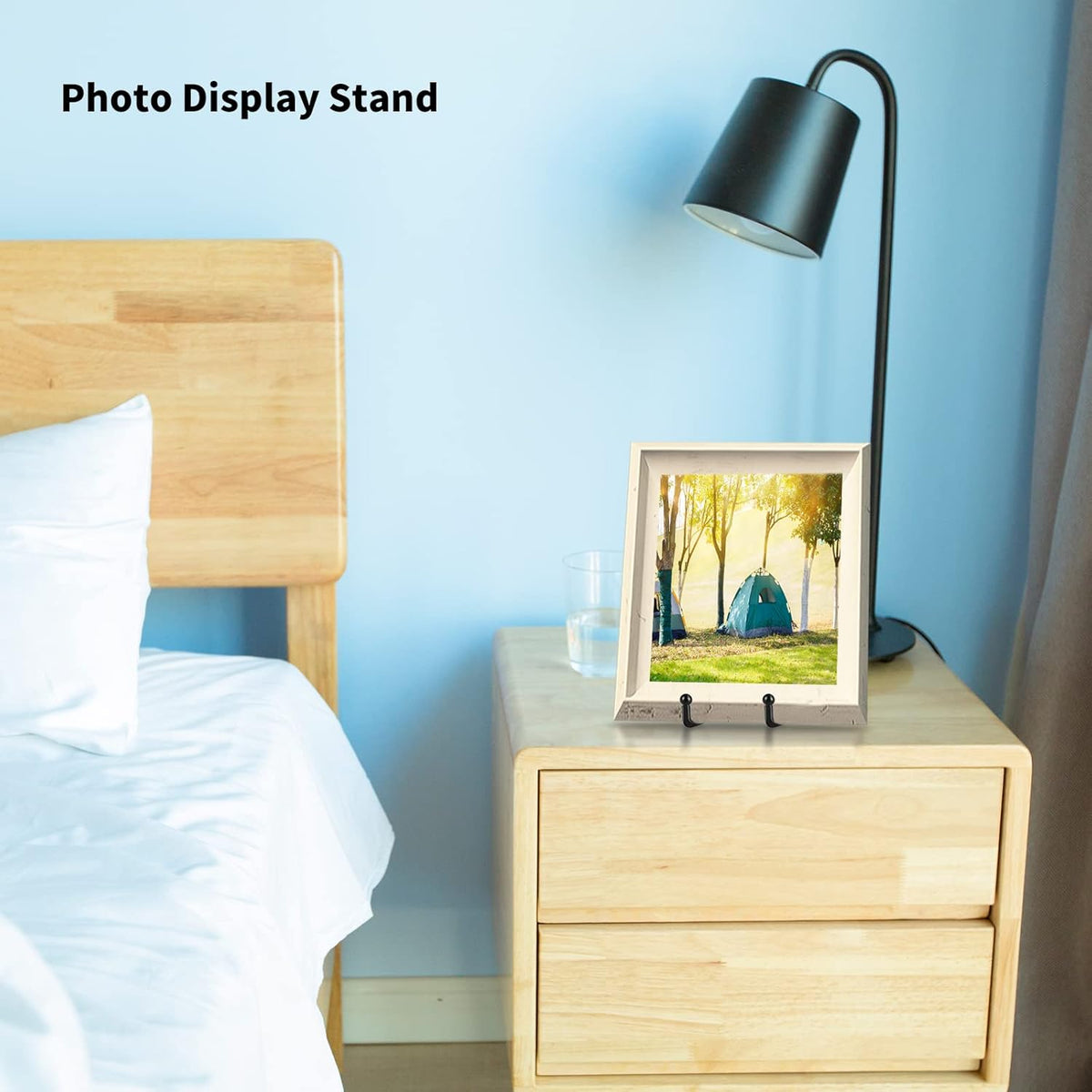 Decolore 6 Inch 5 Pack Black Metal Display Stands Plate Holder Display Stands for Picture
