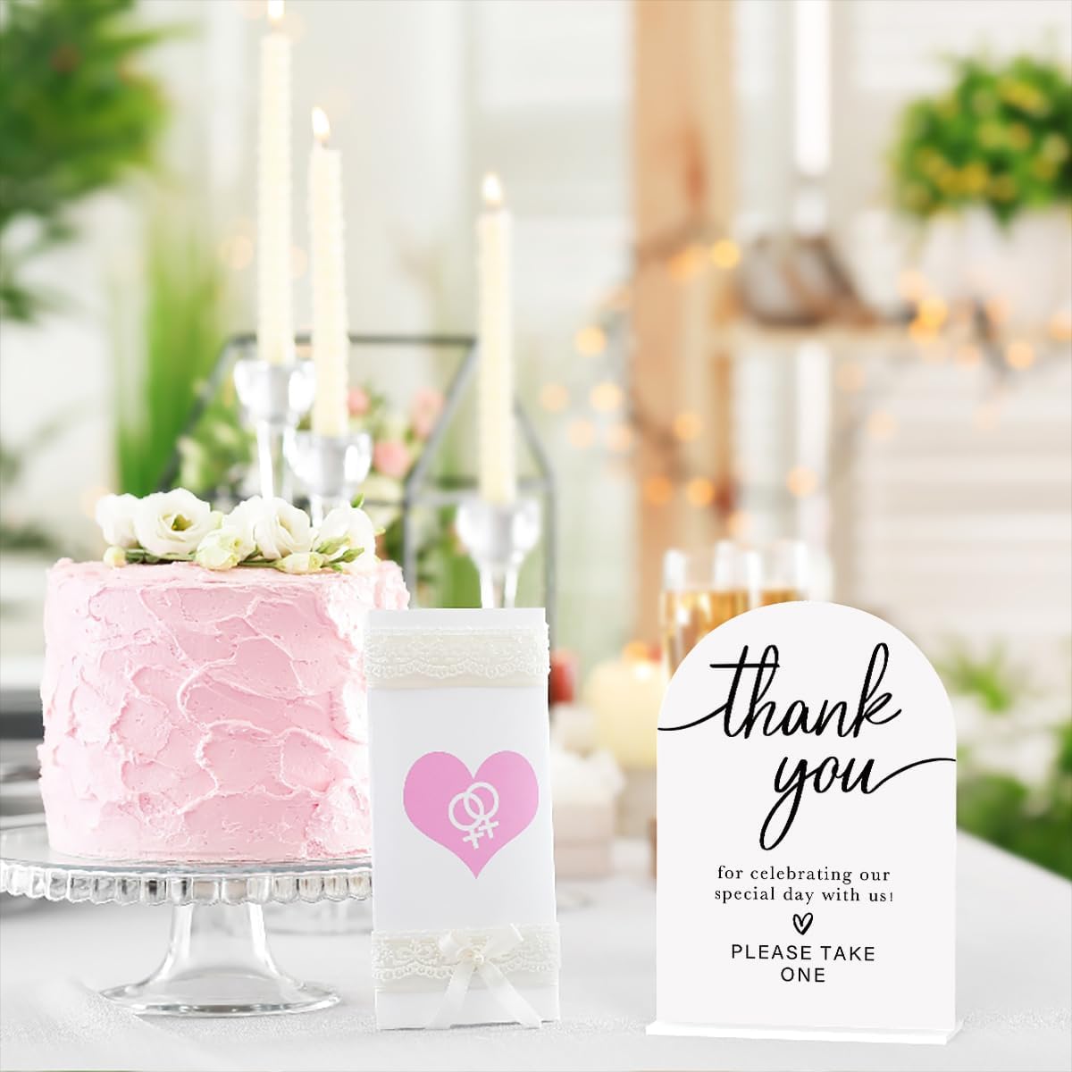 Acrylic Wedding Sign Thank You Sign for Wedding Wedding Signs for Ceremony Modern Calligraphy Arch