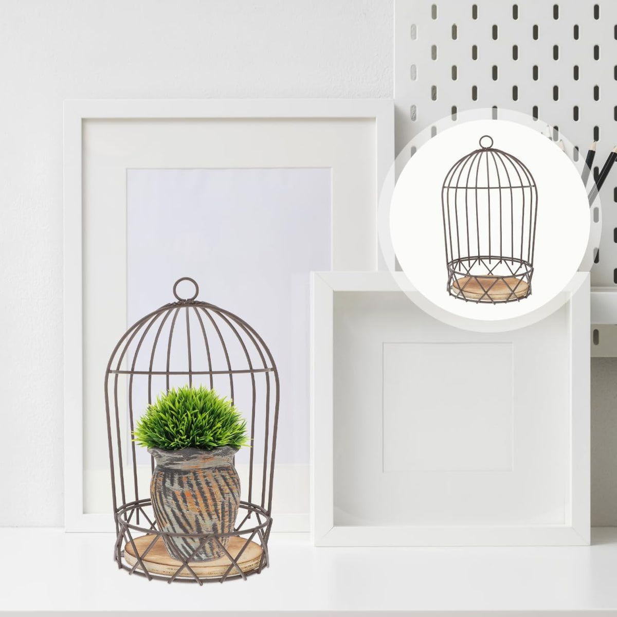Farmhouse Birdcage Candle Holder Bird Cage Decor Lanterns Decorative Metal Candlestick Vintage Bird