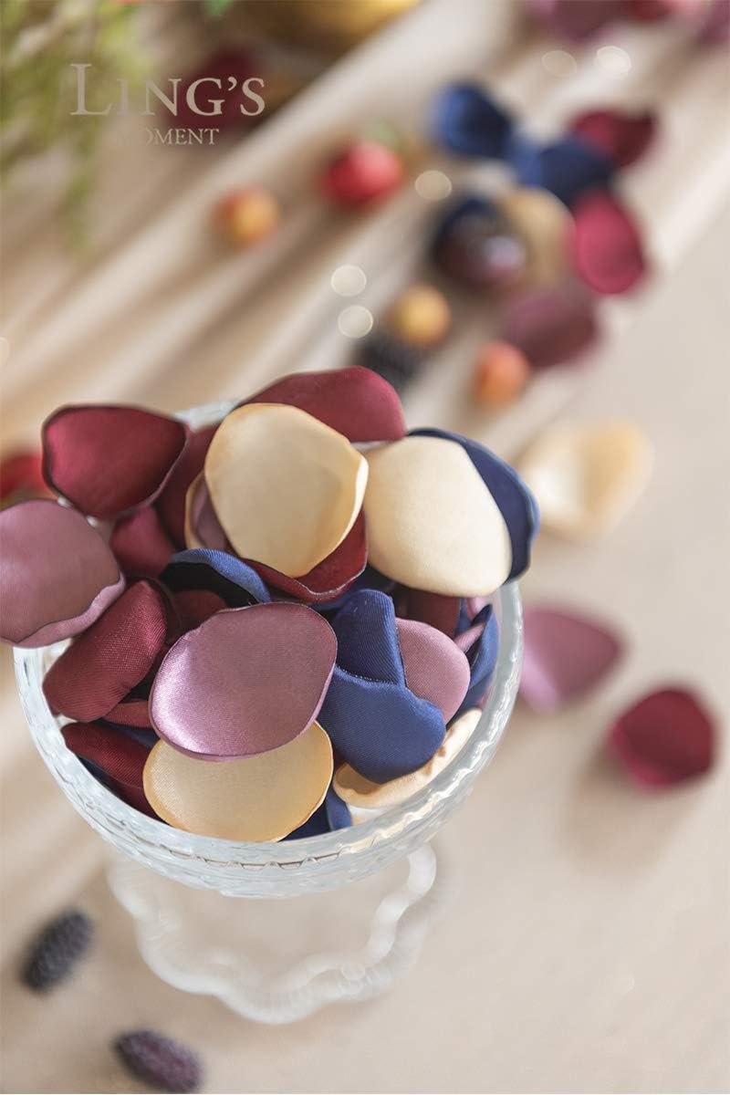 Ling's Moment Rose Petals, Silk Flower Petals for Wedding/Aisle/Flower Girl Baskets/Table