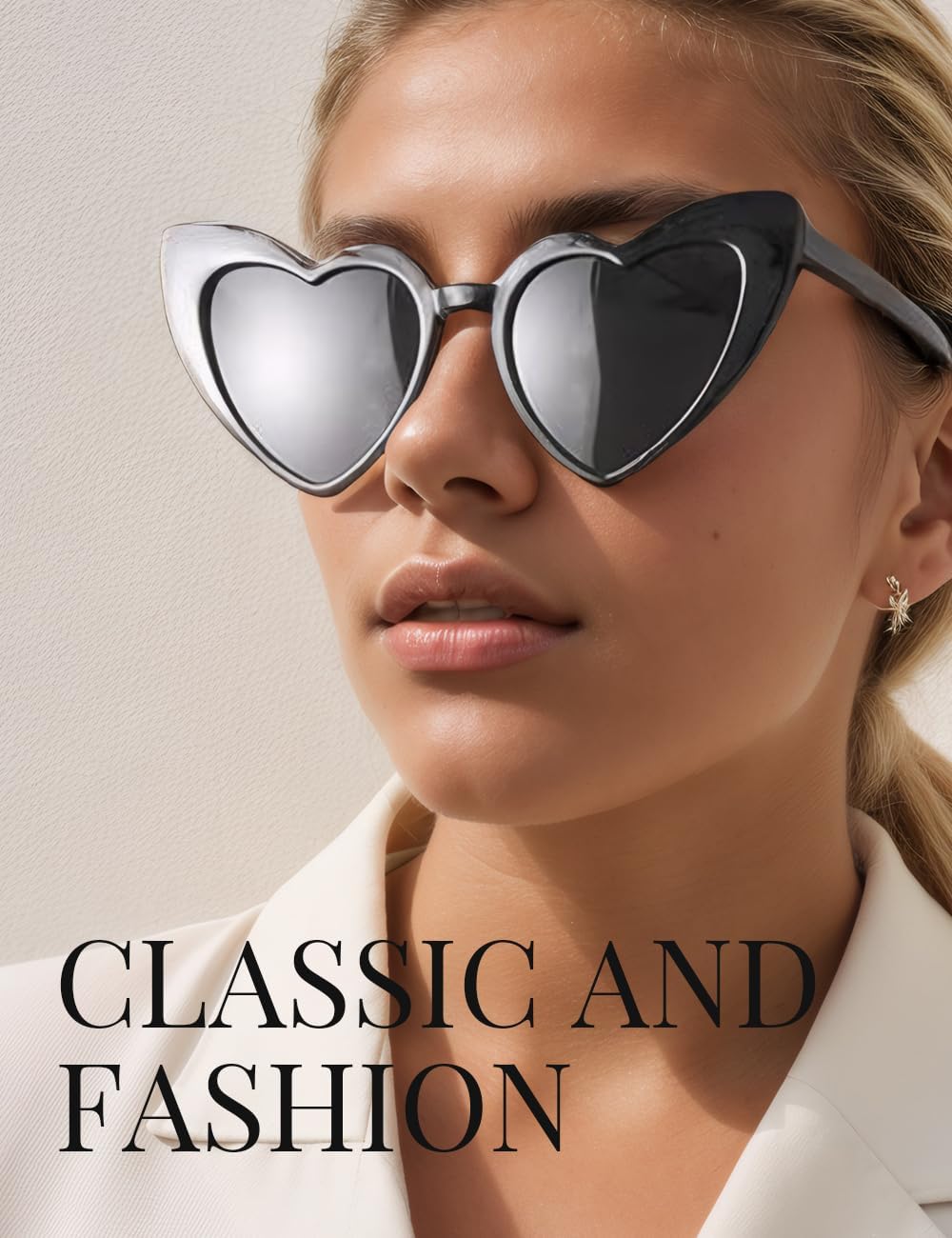 8 Pack Heart Sunglasses Vintage Cat Eye Heart Glasses Retro Bachelorette Bride Sunglasses Bulk for