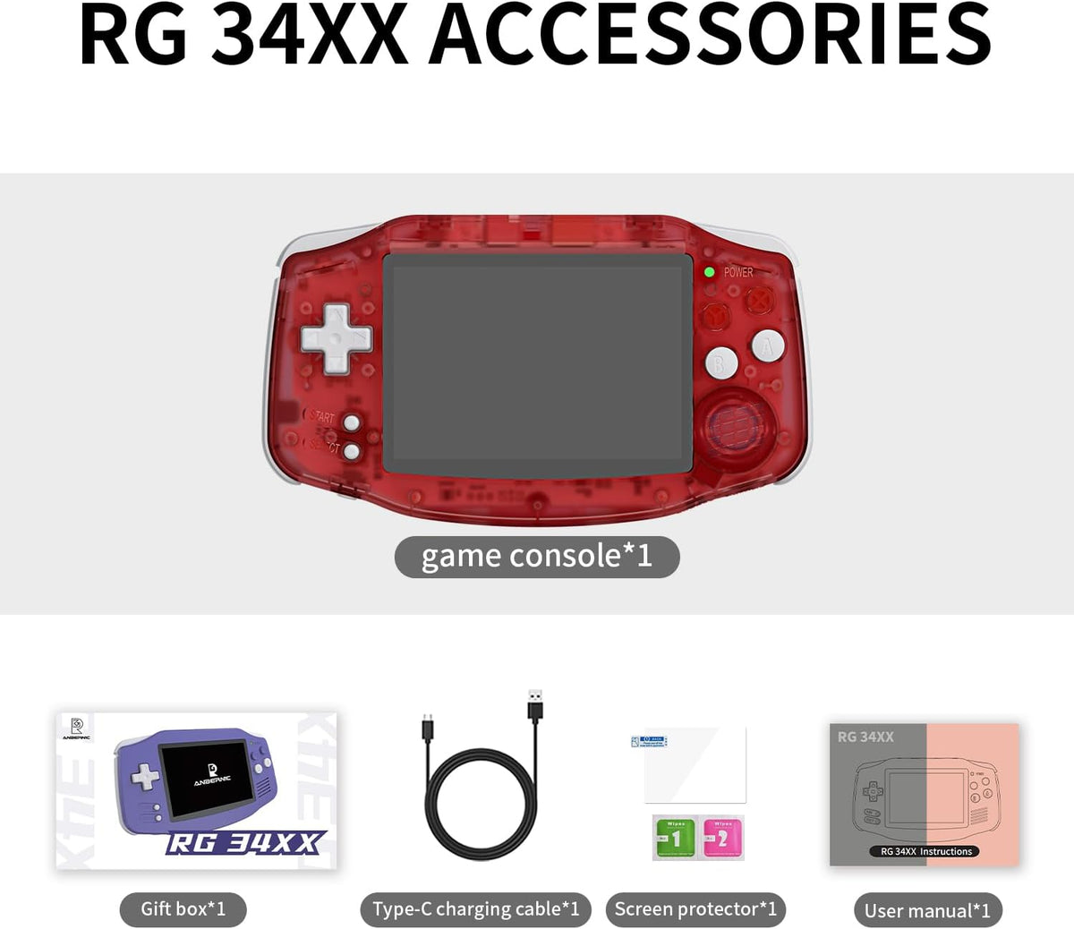 RG34XX Retro Handheld Game Consoles RG34XX Classic Retro Gaming Console 32+64G Card Preloaded Games