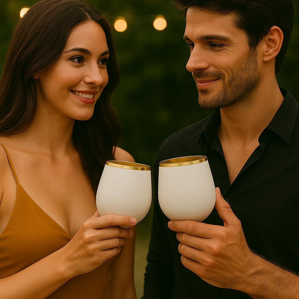 40 count Unbreakable Stemless Plastic Wine Champagne Whiskey Glasses Elegant Durable Disposable
