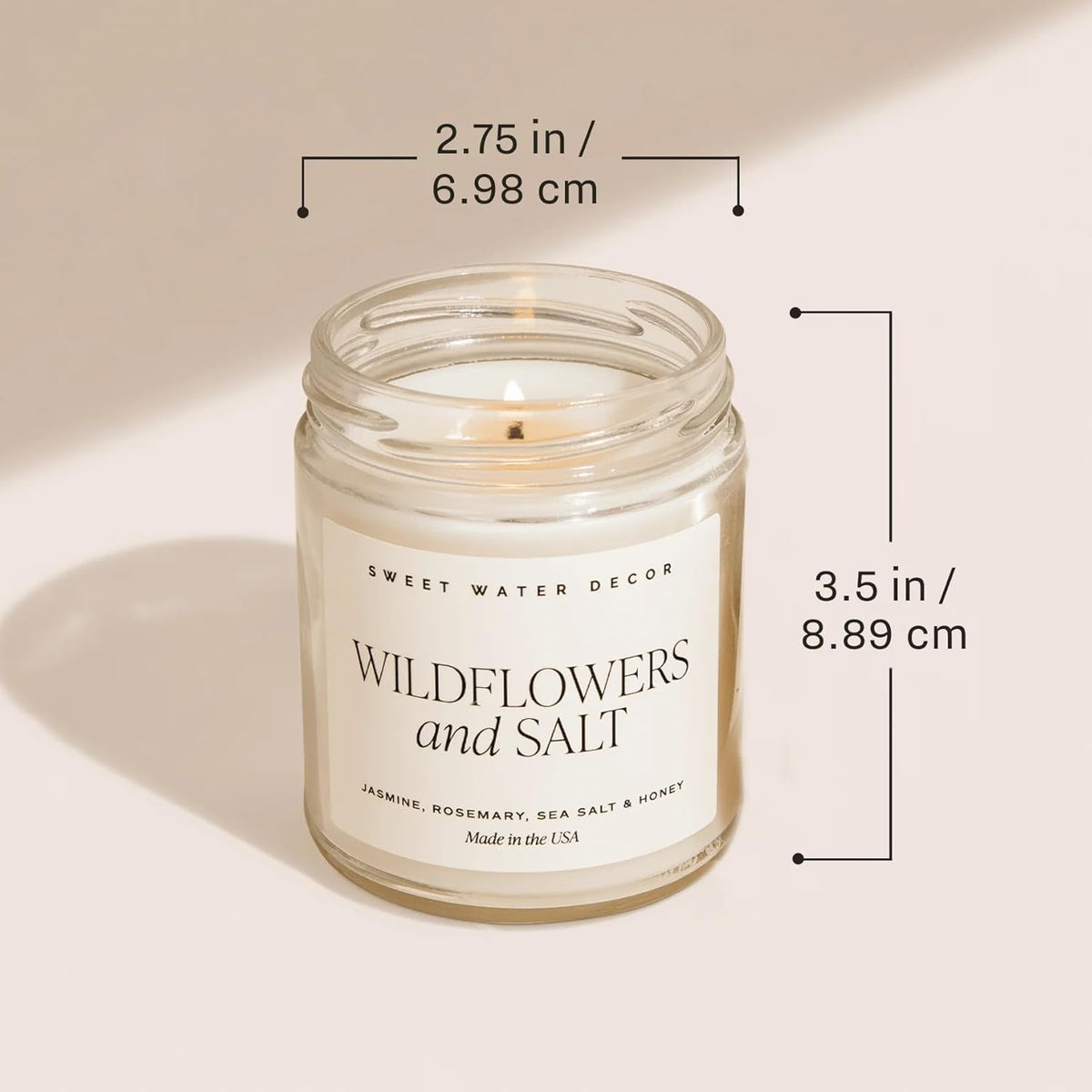 Sweet Water Decor Fall Candle - Calming Candles for Home Scented Soy Wax - Hand Poured Apple