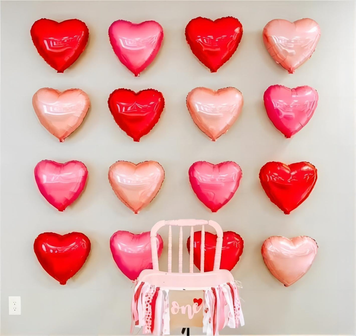 Red Heart Shaped balloons Pack of 12,18 Inch Love Valentine Balloons Heart Romantic Balloons For