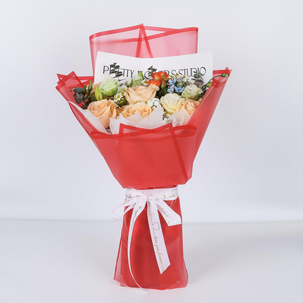 NESCCI 20 Sheet Flower Wrapping Paper - Waterproof Floral Bouquet Wrapping Paper, Florist Supplies