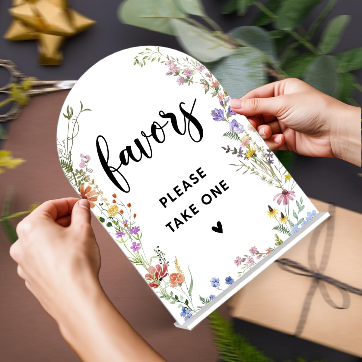 Acrylic Wedding Signs, Favors Please Take One Signs for Marriage Reception, Bridal Shower