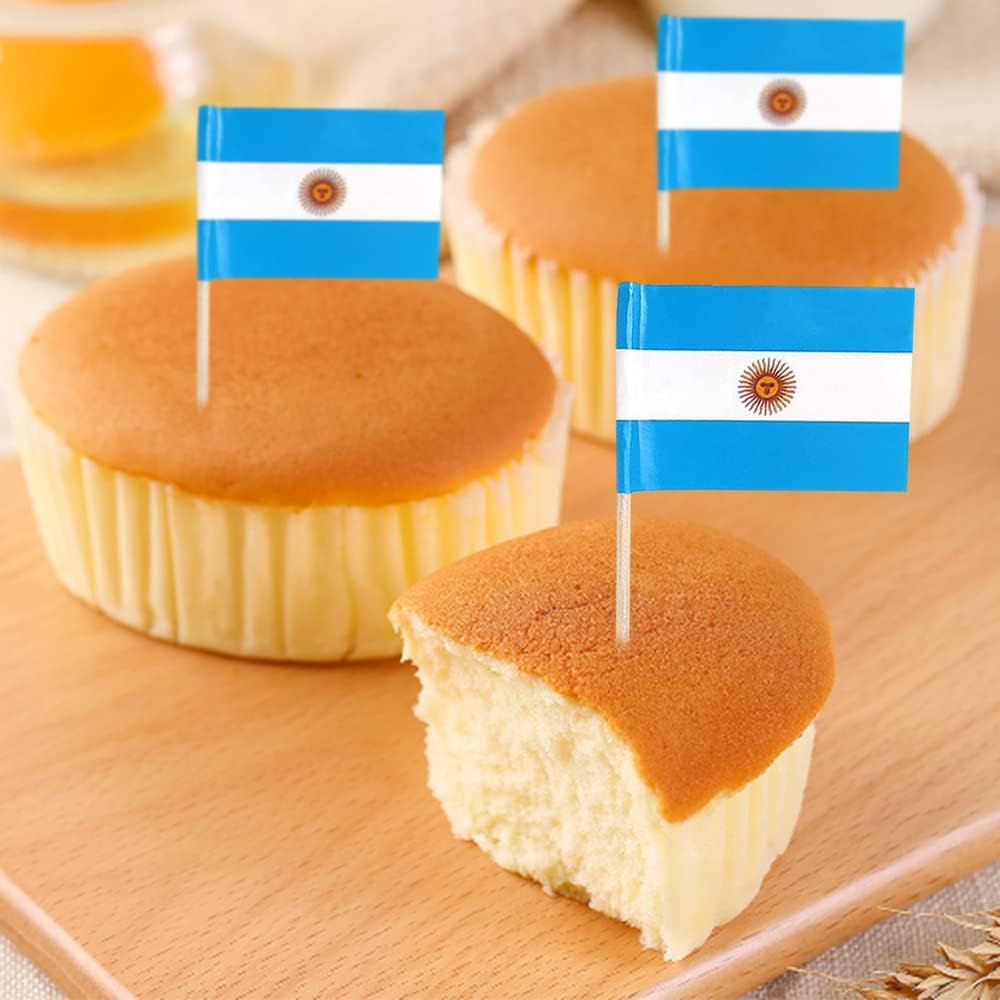 Argentina Flag Argentine Flag, Small Mini Argentina Toothpick Flags for Food, Cupcakes, Cocktails